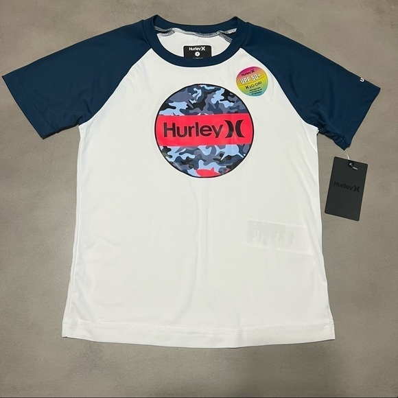 HURLEY Shark Bait Rashguard Swim Top - Picture 2 of 7